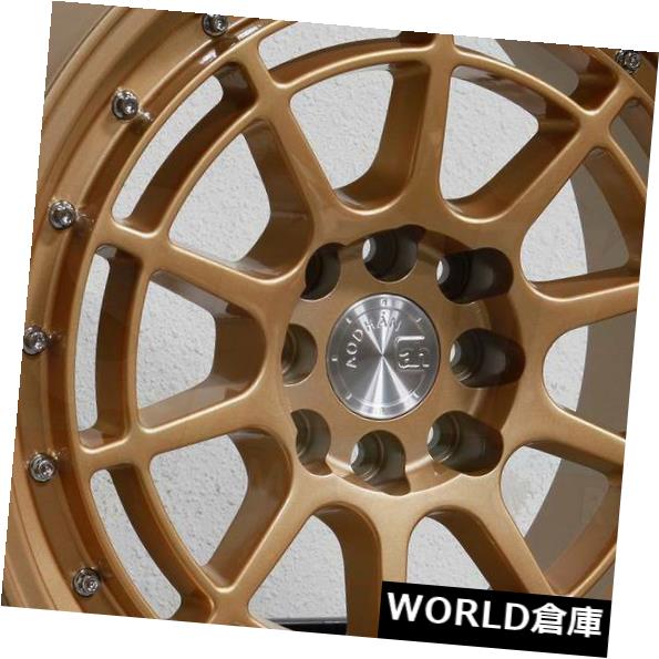 ホイール 4本セット 18x9.5 Aodhan AH04 AH4 5x120 30ゴールドホイールリムセット（4） 18x9.5 Aod