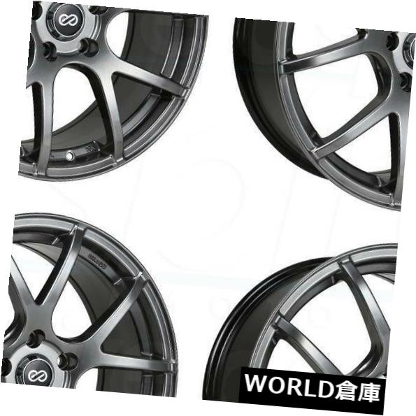 ホイール 4本セット 17x7.5エンケイM52 5x100 45ハイパーブラックホイールリムセット（4）  17x7.5 Enkei M5の通販は