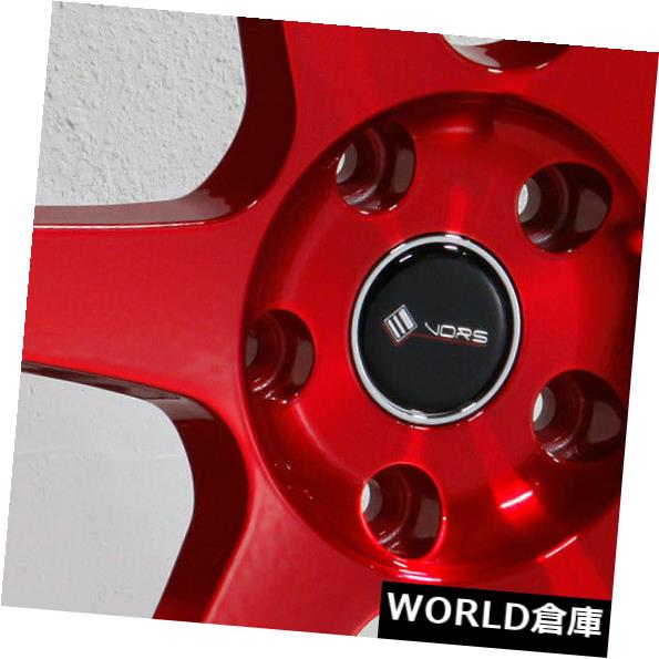 ホイール 4本セット 18x8.5 / 18x9.5 Vors TR37 5x115 35/35キャンディレッドホイールリムセット（4）  の通販は