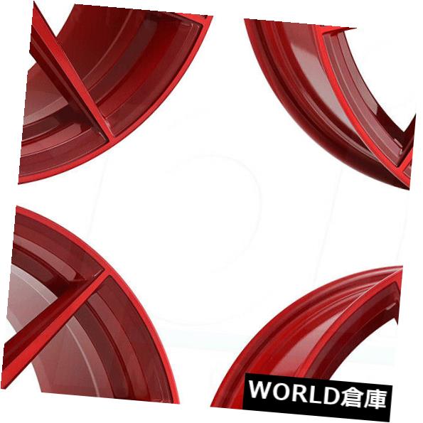 ホイール 4本セット 18x8.5 / 18x9.5 F1R F101 5x100 38/38キャンディレッドホイールリムセット（4）  1の通販は