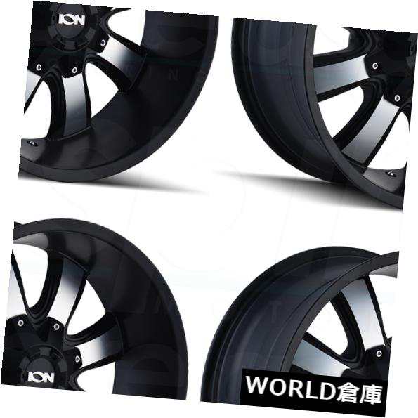 ホイール 4本セット 18x10イオン189 6x135 / 6x5.5 -19サテンブラック機械加工ホイールリムセット（4）  18x10の通販は 337,920円