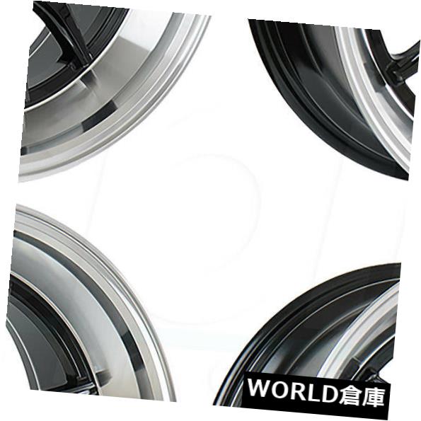 ホイール 4本セット 18x9.5 F1R F102 5x114.3 38ブラックポリッシュリップホイールリムセット（4）  18x9.5 の通販は