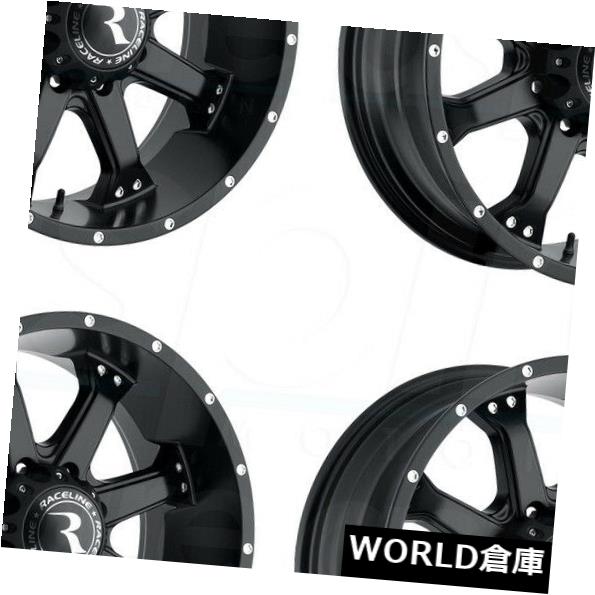 ホイール 4本セット 17x9 Raceline 991B Assault 8x6.5 / 8x165.1 18ブラックホイールリムセット（の通販は 167,640円