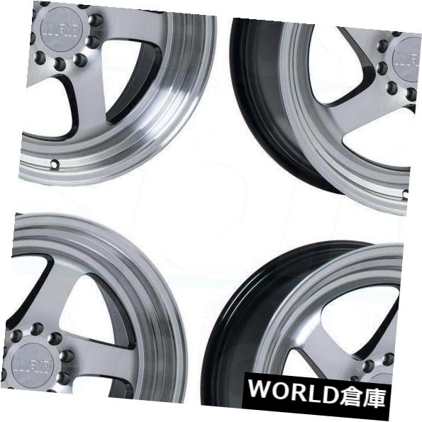 ホイール 4本セット 18x9.5 F1R F28 5x100 / 5x114.3 20ブラックマシニングホイールリムセット（4） 18xの通販は