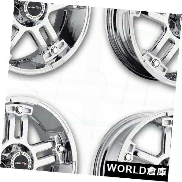 ホイール 4本セット 22x9.5 Vision 394 Warlord 5x5 / 5x127 25クロームホイールリムセット（4）  2の通販は 166,320円
