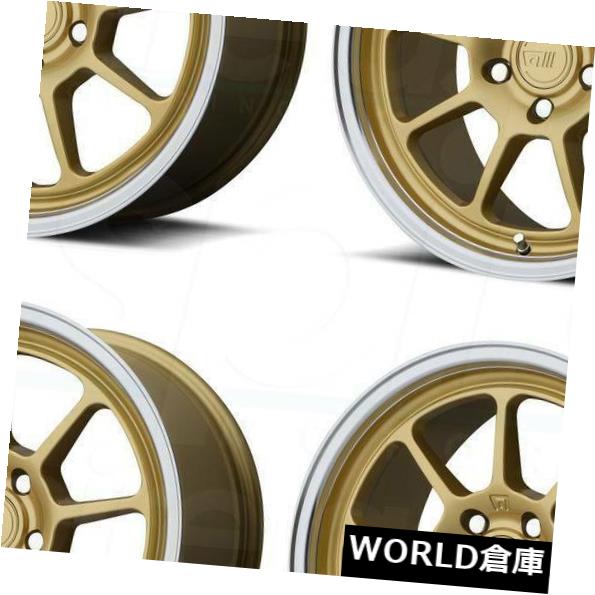 ホイール 4本セット 18x8.5 Motegi MR135 5x112 25ゴールドホイールリムセット（4）  18x8.5 Motegiの通販は