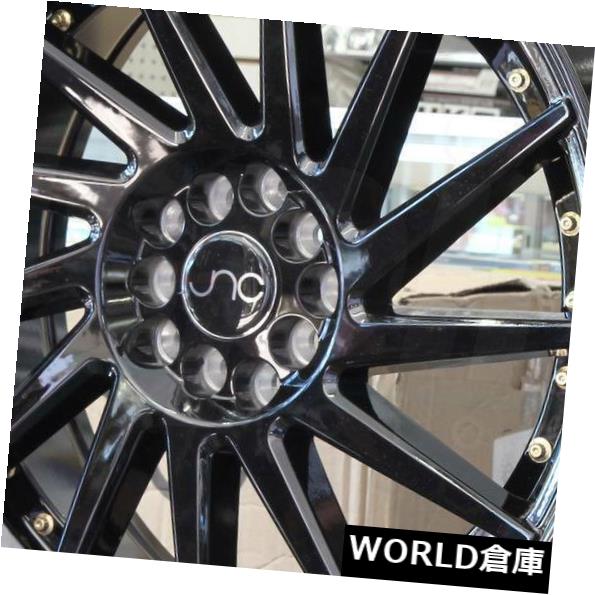 ホイール 4本セット 18x8.5 / 18x9.5 JNC 051 JNC051 5x100 / 5x114.3 35/35グロスブラックの通販は