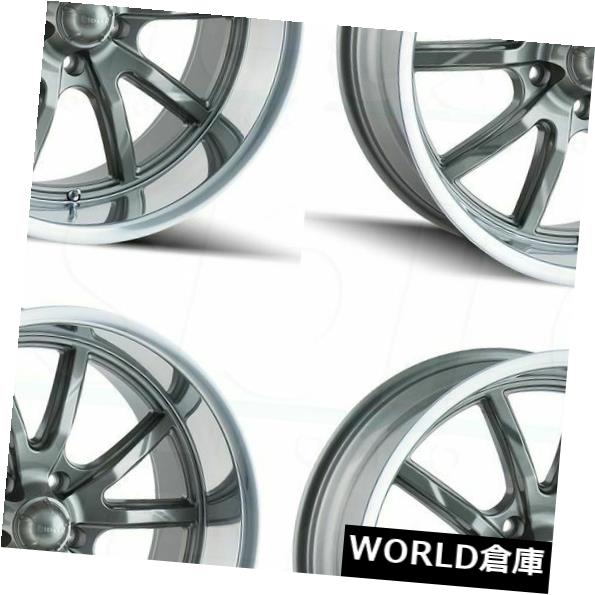 ホイール 4本セット 18x8 / 18x9.5 Ridler 650 5x114.3 0/0 Gunmetal Wheels Rims Sの通販は