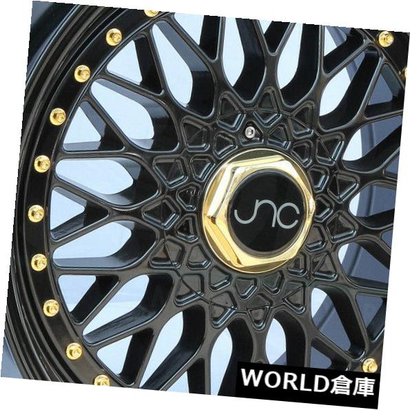 ホイール 4本セット 18x8.5 JNC 004 JNC004 4x100 / 4x114.3 30グロスブラック。 ホイールニューセットの通販は