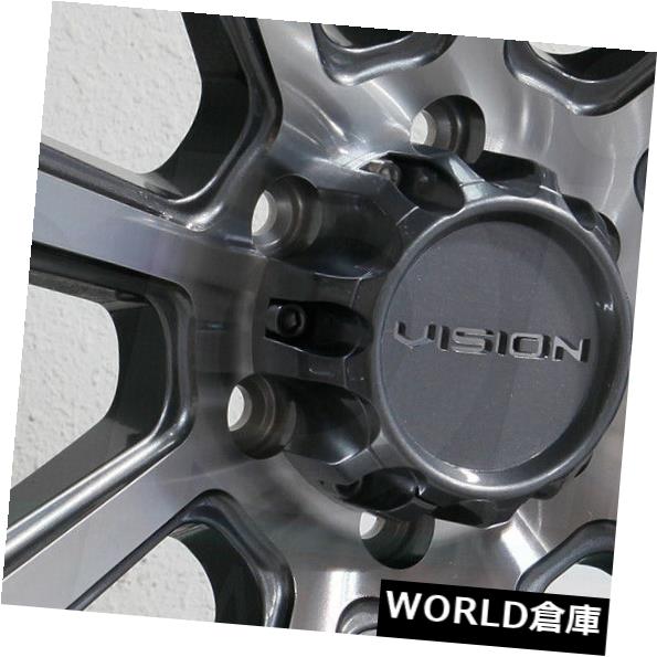 ホイール 4本セット 17x8.5 Vision 353 Turbine 5x5 / 5x127 -6 Gunmetal Machined の通販は