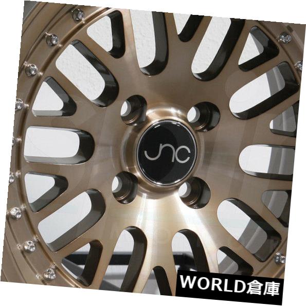 ホイール 4本セット 17x8 JNC 001 JNC001 5x100 / 5x114.3 25透明ブロンズホイールリムセット（4）  1の通販は