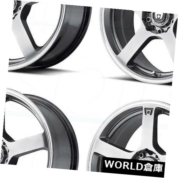 ホイール 4本セット 17x7 Motegi MR116 5x108 / 5x114.3 / 5x4.25 40シルバーホイールリムセットの通販は