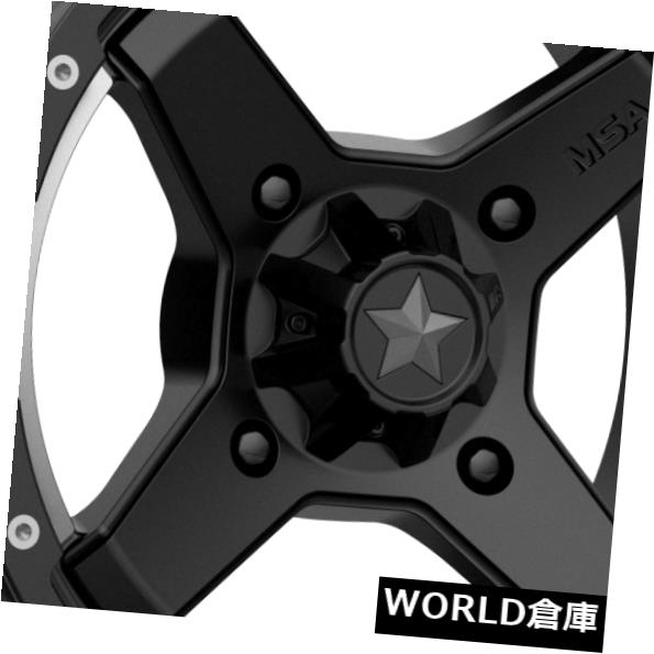ホイール 4本セット 14x7 MSAオフロードM39クロス4x156 10サテンブラックティントホイールリムセット（4）  14x7 MSの通販は