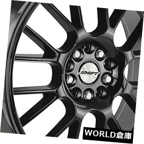 ホイール 4本セット 17x7.5シフトH28クランク4x100 / 4x114.3 30ブラックホイールリムセット（4） 17x7.5 の通販は