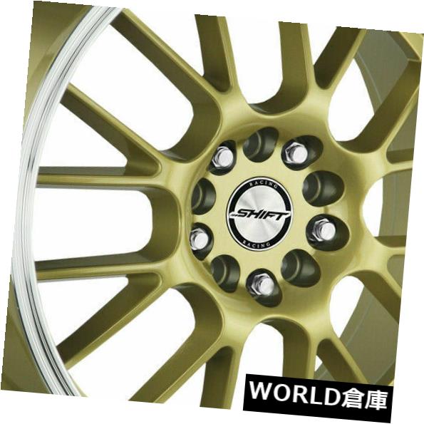 ホイール 4本セット 17x7.5シフトH28クランク5x114.3 / 5x120 30ゴールドポリッシュリップホイールリムセット（4） の通販は 298,320円