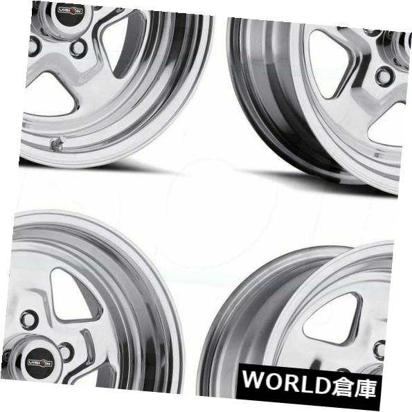 ホイール 4本セット 15x10 Vision 521 Nitro 5x4.75 0ポリッシュホイールリムセット（4）  15x10 Visの通販は