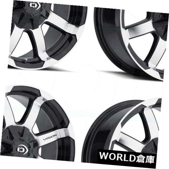 ホイール 4本セット 16x6.5 Vision 413 Valor 5x130 45ブラックマシニングホイールリムセット（4）  16x6の通販は