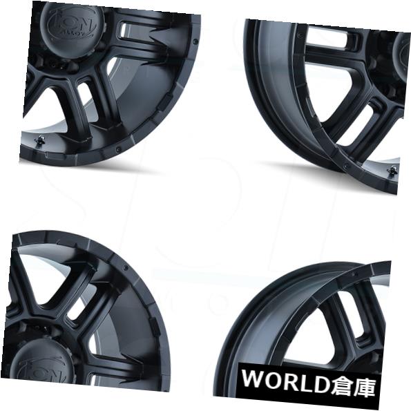 ホイール 4本セット 16x8イオン179 6x4.5 / 6x114.3 10マットブラックホイールリムセット（4）  16x8 Ion の通販は 290,400円