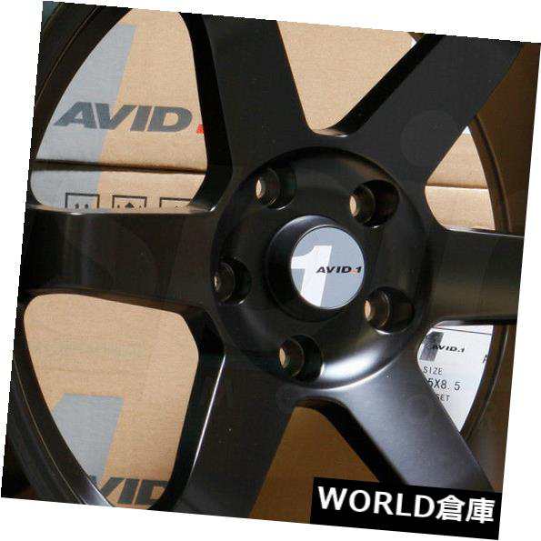 ホイール 4本セット 17x9 AVID1 AV06 AV-06 5x114.3 42マットブラックホイールリムセット（4）  17x9 Aの通販は 147,840円