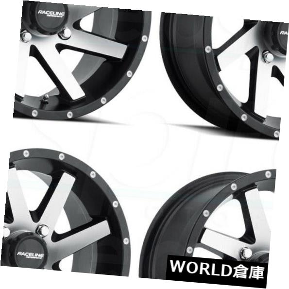 ホイール 4本セット 14x7 Raceline A82M Twist 4x137 10機械加工ブラックホイールリムセット（4）  14x7の通販は