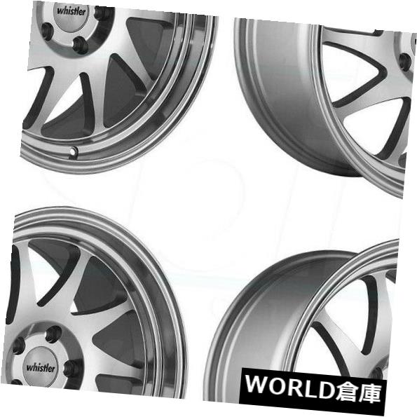 ホイール 4本セット 15x8ウィスラーKR7 4x100 0シルバー加工フェイスホイールリムセット（4）  15x8 Whistler Kの通販は