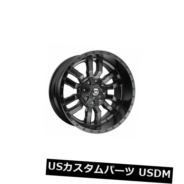 ホイール 4本セット 4個の24x14燃料D596スレッジETのセット-75黒8x165.1ホイールリム  Set of 4 24x14 Fの通販は 305,316円