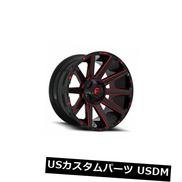 ホイール 4本セット 4個の22x12燃料D643 Contra ETのセット-43ブラックレッド6x135ホイールリム  Set of 4の通販は 264,330円