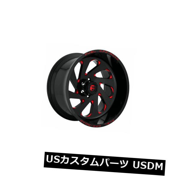 ホイール 4本セット 4 x 22x12 Fuel D638 Vortex ET -44 Red 6x139.7 Wheels Rimsのセの通販は