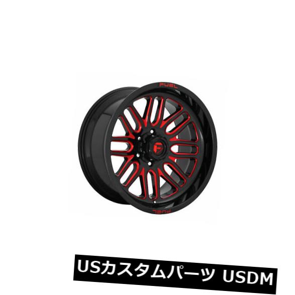 ホイール 4本セット 4個の20x10燃料D663 Ignite ET -18ブラックレッド6x135ホイールリムのセット Set of