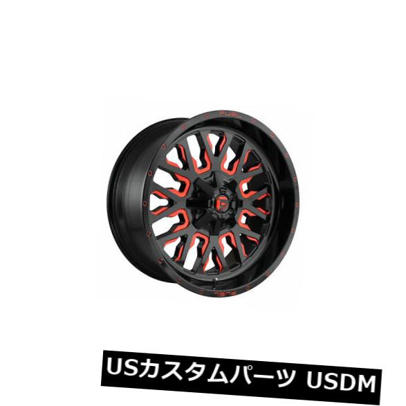 ホイール 4本セット 4個の18x9燃料D612ストロークET 01ブラックレッド8x170ホイールリムのセット  Set of 4 18xの通販は