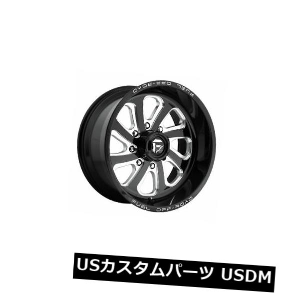ホイール 4本セット 4個の20x12燃料D587 Flow ETのセット-43ブラックミルド8x165.1ホイールリム Set of 4の通販は