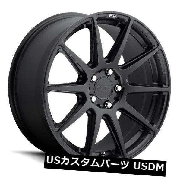 ホイール 4本セット 18x8ニッチエッセンM147 5x112 +42マットブラックホイール（4個セット）  18x8 NICHE ESSの通販は