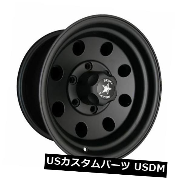 ホイール 4本セット 15x7 Rebel Racing Sahara 5x127 + -6マットブラックホイール（4個セット）  15x7の通販は