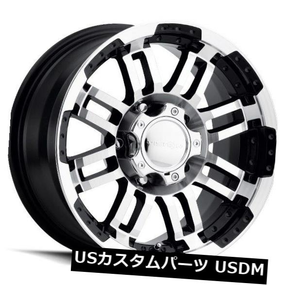 ホイール 4本セット 16X6.5 Vision 375 Warrior 6x130 ET45 Gloss Black機械加工フェイスホイーの通販は 294,360円