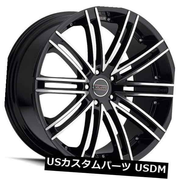 ホイール 4本セット 20X10.5 Milanni 9032 Khan 5x114.3 ET42ブラックマシニングホイール（4個セット） の通販は