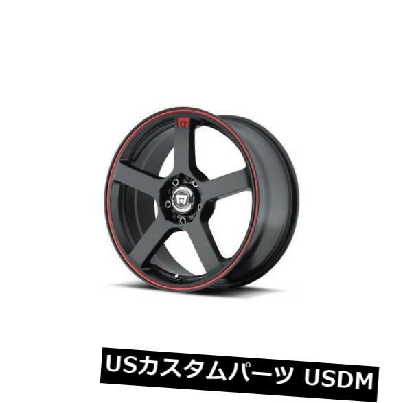 ホイール 4本セット 16x7 MOTEGI MR116 5x112 / 5x114.3 ET40マットブラックW /レッドストライプリム（の通販は 286,440円