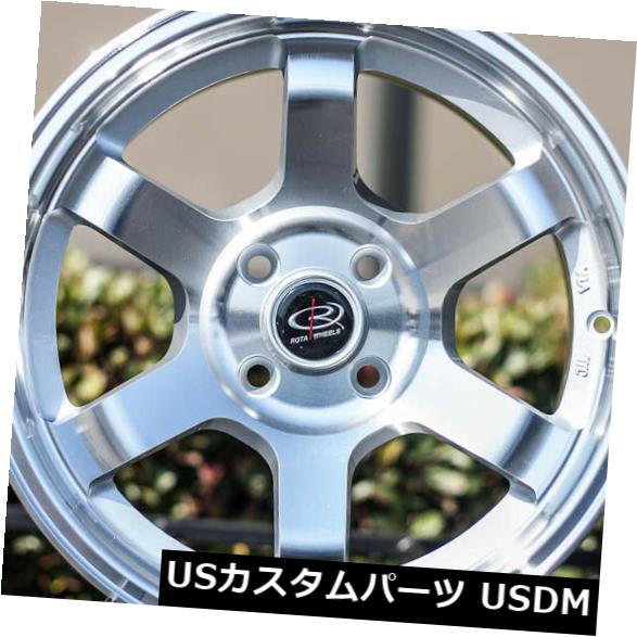 ホイール 4本セット 15x8 Rota Grid Concave 4x100 +20フルロイヤルシルバーホイール（4個セット） 15x8の通販は