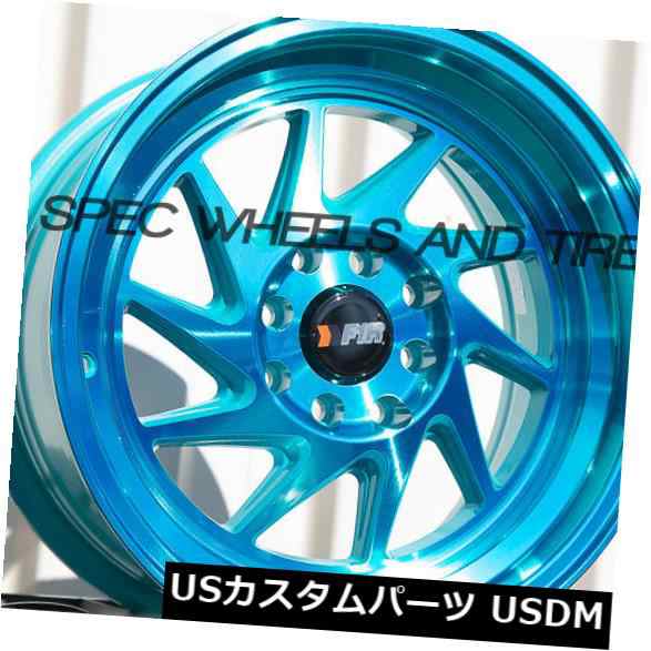 ホイール 4本セット 15x8 F1R F07 4x100 / 114.3 +25 Machine Teal Wheels（4個セット） ｜au  PAY マーケット