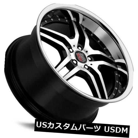 ホイール 4本セット 18x8 / 9 MRR RW2 5x112 +32/40 Back with Chrome Lip Wheels Nの通販は