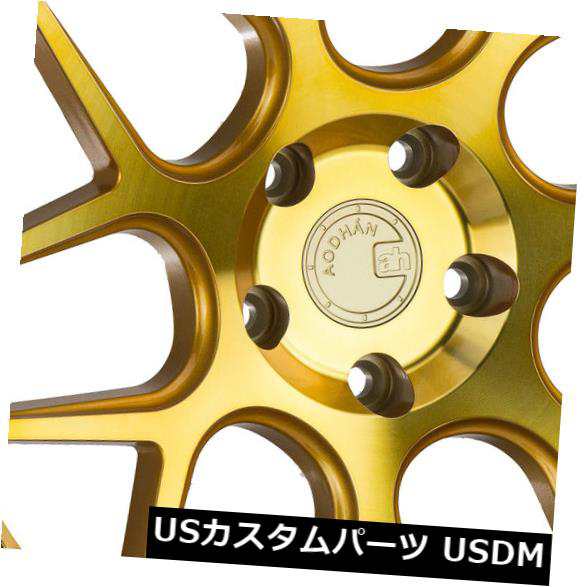 ホイール 4本セット 19x8.5 AodHan LS002 5x114.3 +35ゴールド加工フェイスホイール（4個セット）  19x8.の通販は