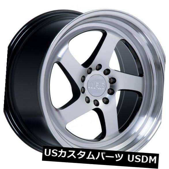 ホイール 4本セット 20x8.5 F1R F28 5x114 +17 Machine Black / Polish Lip Wheels（｜au  PAY マーケット