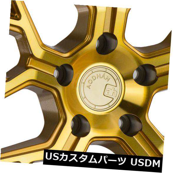 ホイール 4本セット 20x10.5 Aodhan LS009 5x120 +35ゴールド加工フェイスリム（4個セット）  20x10.5 の通販は