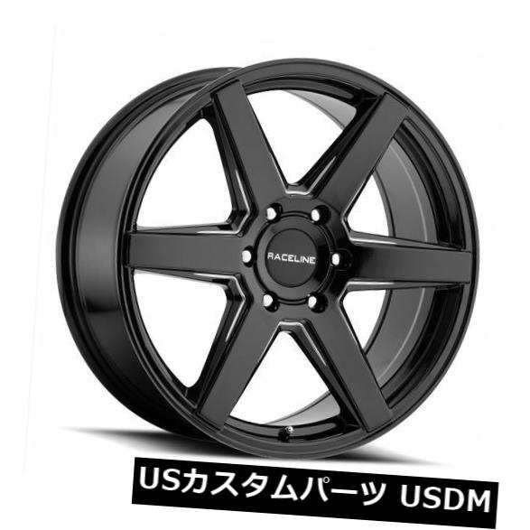 ホイール 4本セット 20x8.5 Raceline 156B-SURGE 5x139.7 ET15ブラックホイール（4個セット）  20xの通販は