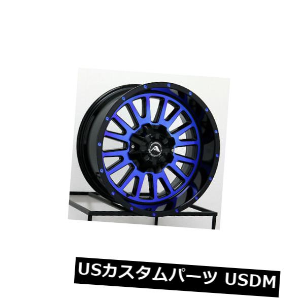 ホイール 4本セット 20x12ブラックマシニングブルーホイールアメリカオフロードA105 8x170 -44（4個セット）  20x12 の通販は 246,180円
