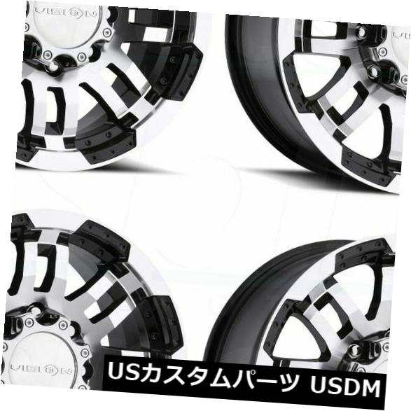 ホイール 4本セット 16x6.5ブラックマシニングホイールビジョン375ウォリアー6x130 45（4個セット）  16x6.5 Blacの通販は