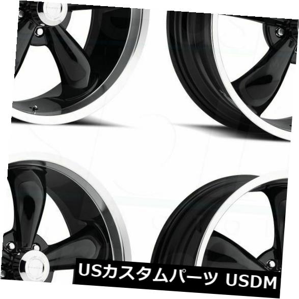 ホイール 4本セット 18x8.5ブラックマシニングドリップホイールビジョン142レジェンド5 5x114.3 10（4個セット）  18xの通販は