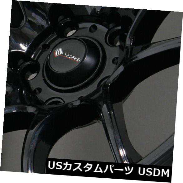 ホイール 4本セット 17x8 / 17x9 Black Wheels Vors TR4 5x108 35/30（4個セット）  17x8/の通販は 322,080円