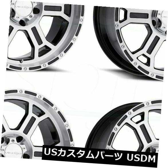 ホイール 4本セット 17x8ブラックマシニングホイールビジョン372ラプター6x135 25（4個セット）  17x8 Black Macの通販は 320,760円