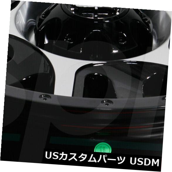 ホイール 4本セット 17x9 Black Machined Wheels Vision 419 Split 6x5.5 / 6x139.7の通販は