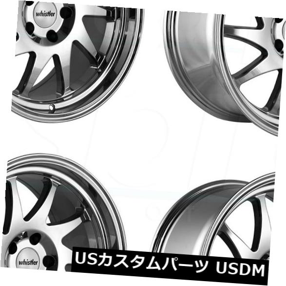 ホイール 4本セット 15x8クロームホイールウィスラーKR7 4x100 20（4個セット）  15x8 Chrome Wheels Whの通販は